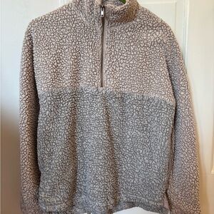 Cozy Sherpa Fleece Sweater - Gray